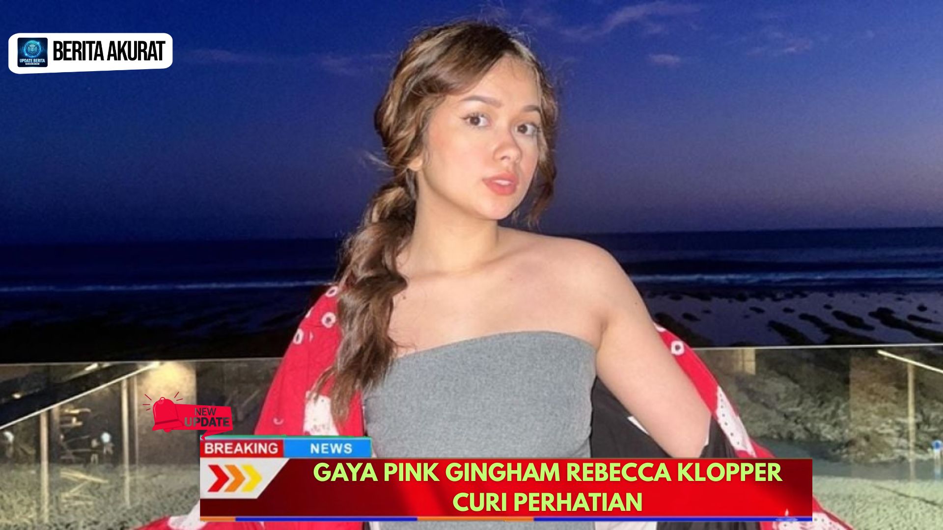 Gaya Pink Gingham Rebecca Klopper Curi Perhatian