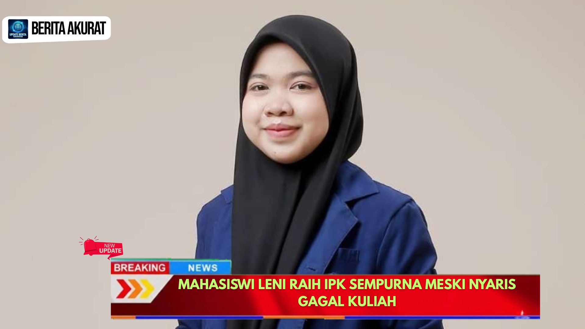 Mahasiswi Leni Raih IPK Sempurna Meski Nyaris Gagal Kuliah