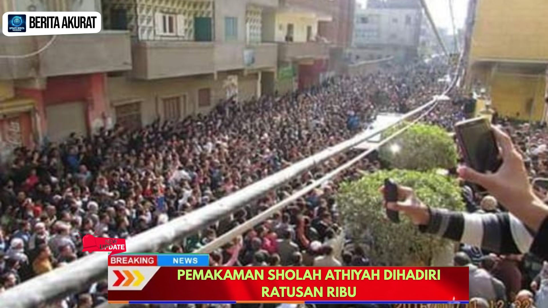 Pemakaman Sholah Athiyah Dihadiri Ratusan Ribu