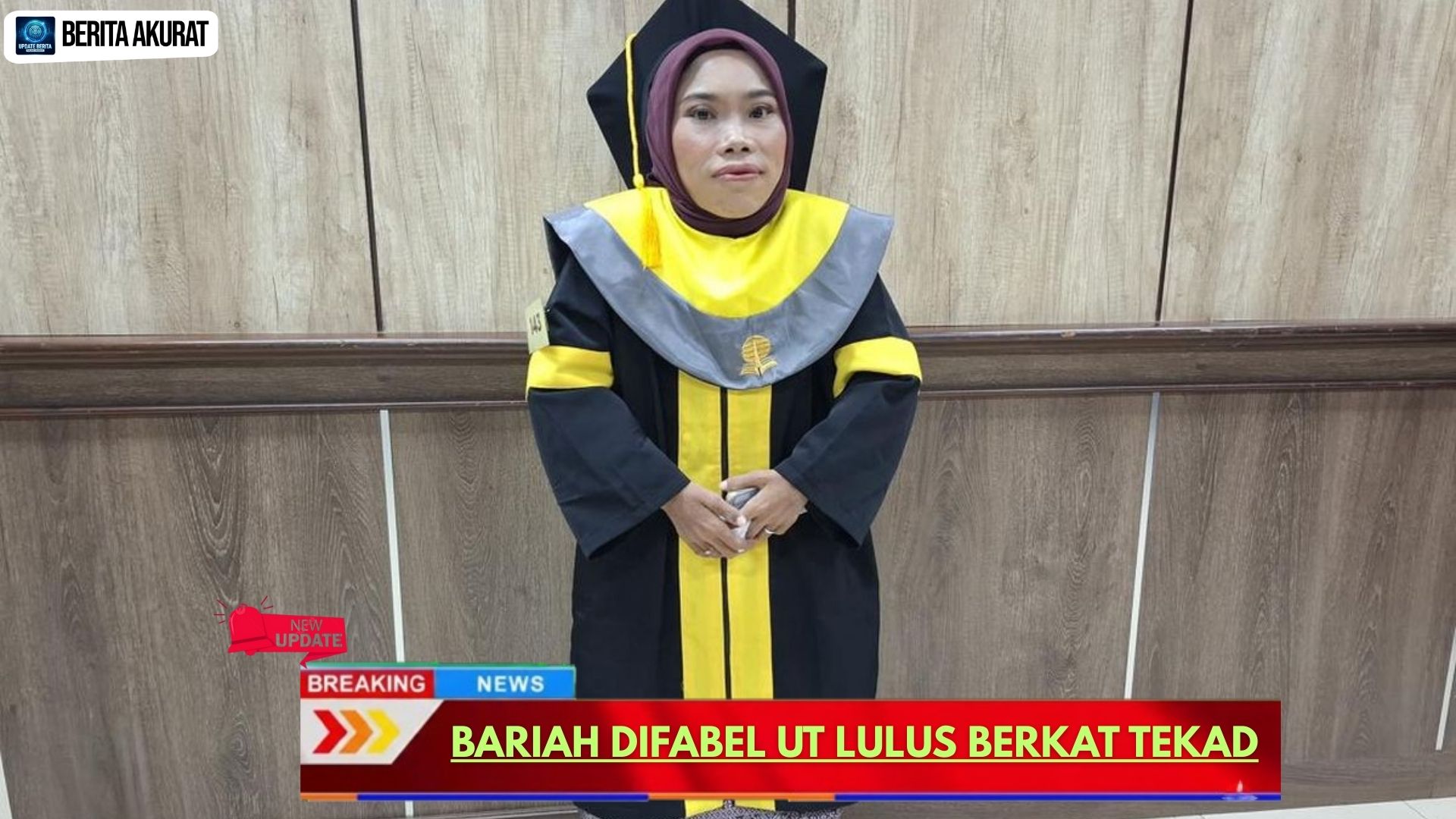 Bariah Difabel UT Lulus Berkat Tekad