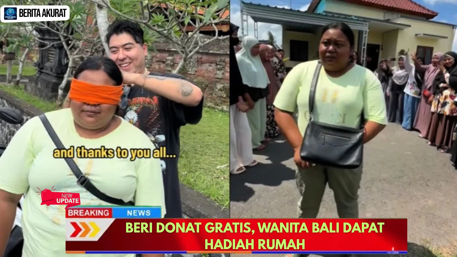 Beri Donat Gratis, Wanita Bali Dapat Hadiah Rumah
