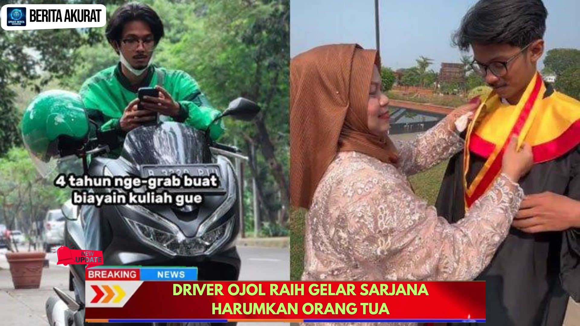 Driver Ojol Raih Gelar Sarjana, Harumkan Orang Tua
