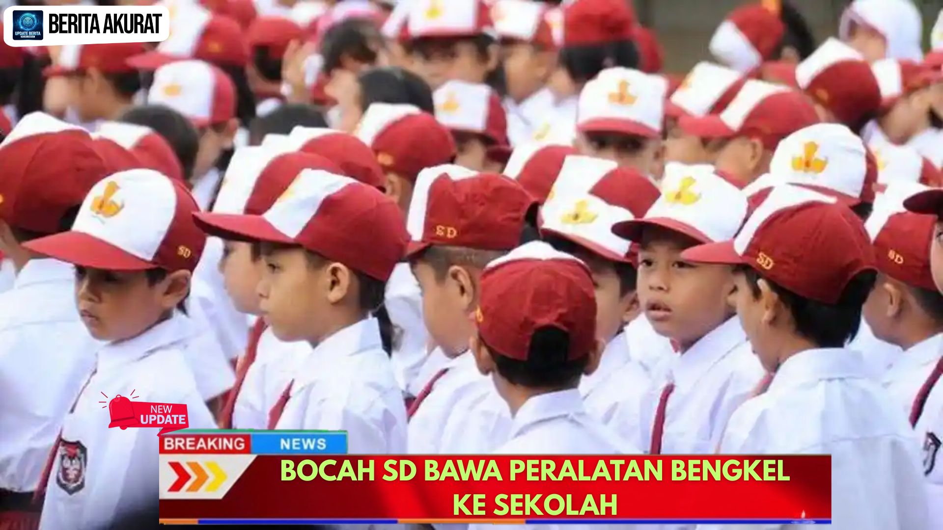 Bocah SD Bawa Peralatan Bengkel ke Sekolah