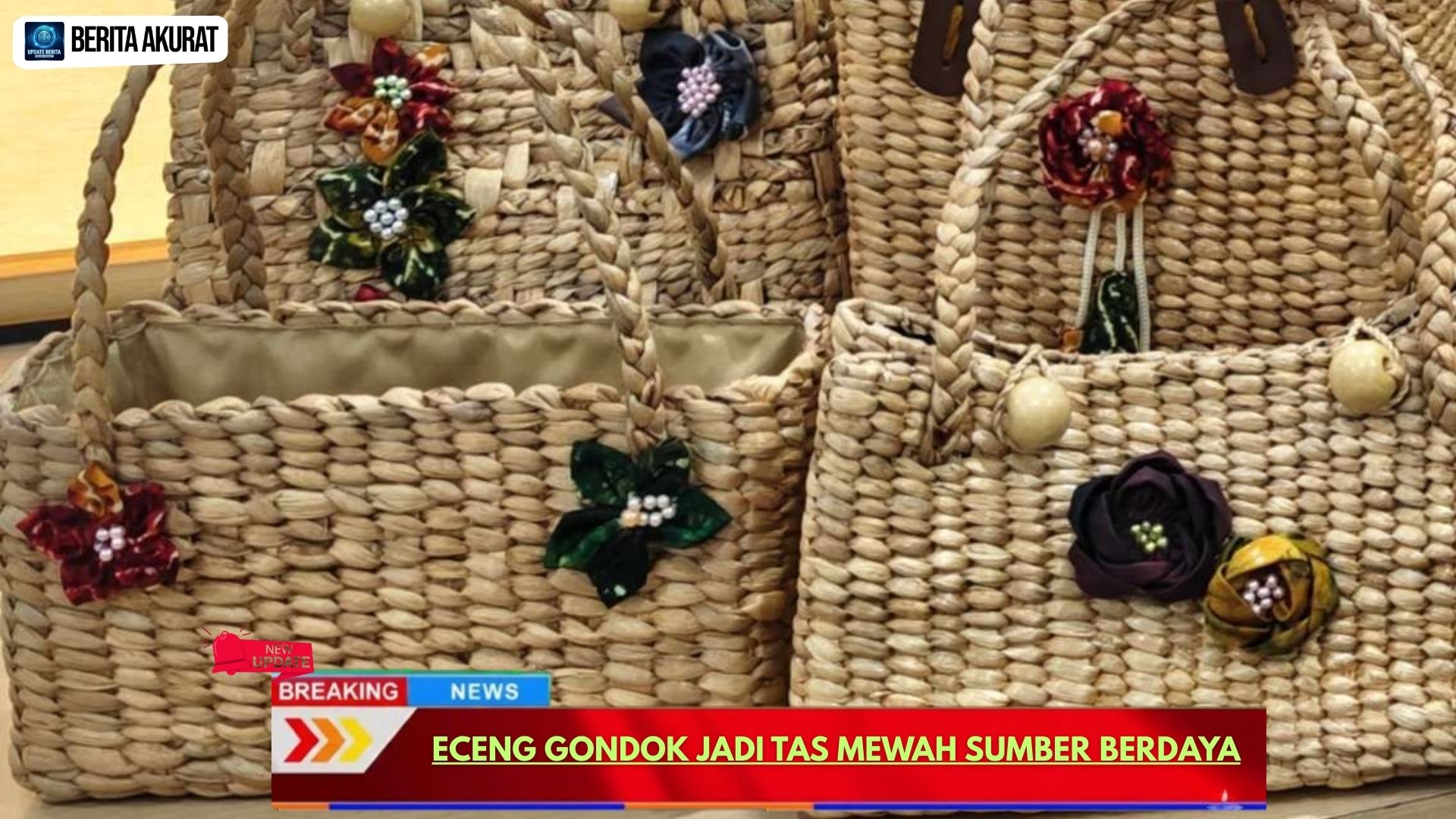 Eceng Gondok Jadi Tas Mewah Sumber Berdaya